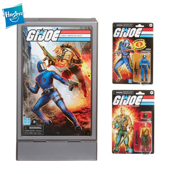 Hasbro G.I. Joe GI JOE Classified Series Retro Duke Vs. Cobra Commander 3.75 Action Figure Model Toy Collection Gift Gong Bohan LED