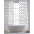 thumbnail image 5 of Abstract Geometric Triangle Gradient Gray Sheer Curtains 84 Inches Long 2 Panels Light Filtering Semi Sheer Window Curtains Drapes for Bedroom Living Room 52"x84"&nbsp;2&nbsp;&nbsp;Panels, 5 of 7