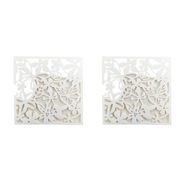 Naiovety Panel divisor de habitación para Bar, hogar, Hotel, 4 piezas, ligero, decorativo y fácil de montar, mariposas blancas Mariposas Blancas 2Conjunto
