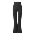 thumbnail image 6 of YDFCWXW Women's Skinny Flare Pants Workout Flare Leggings High Waisted Bootcut Yoga Pants Y2k Slim Fit Pants Black, S, 6 of 8