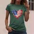 thumbnail image 6 of Pxxlle Fourth of July Shirts for Women Funny USA Flag Graphic Tees Patriotic Short Sleeve T Shirts Independence Day Crewneck Tshirt XXL, 6 of 7