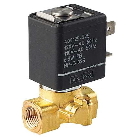 Asco Gas Solenoid Valve - ASCO Solenoid Valve,Brass,NC,Air, Inert Gas SC8256A004V