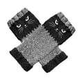 thumbnail image 4 of Guantes sin dedos con mangas para muñeca y orificio para pulgar, ideales para clima frío para mujeres y niñas. negro, 4 of 8