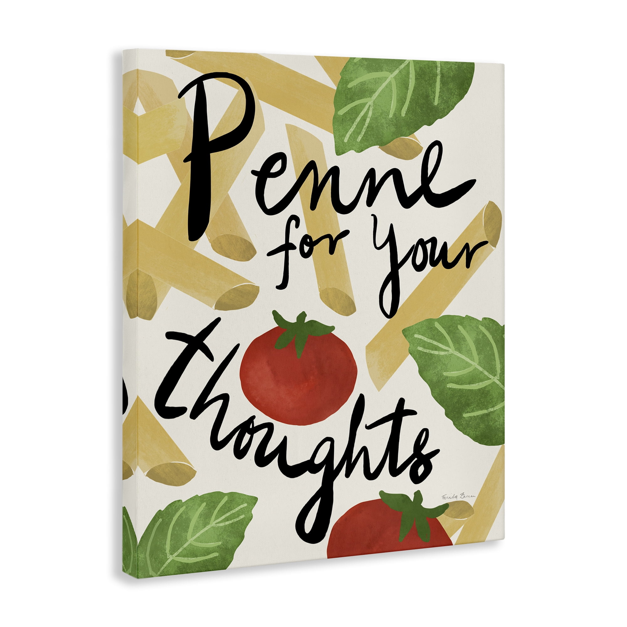 Stupell Industries Penne For Your Thoughts Food & Beverage Painting Gallery Wrapped Canvas Art Print Wall Art, 36 x 48