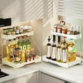 thumbnail image 1 of Sentmoon Toothbrush Holders Set Floating Corner Shelves Kitchen Counter Organizer Spice Bottle Rack Multi-Tier Shelf for Kitchen Pantry Shelf Organizer Condiment Display Stand, 1 of 7