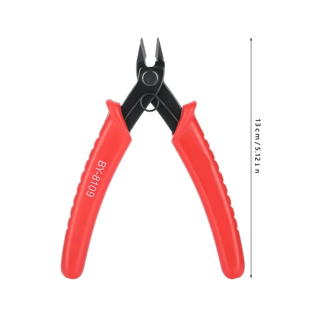 Cutting , Electronic Cutter Wire Cutter, Durable Lightweight By8109 Steel Red Handle For 0.8-1.6mm Wire Plastics