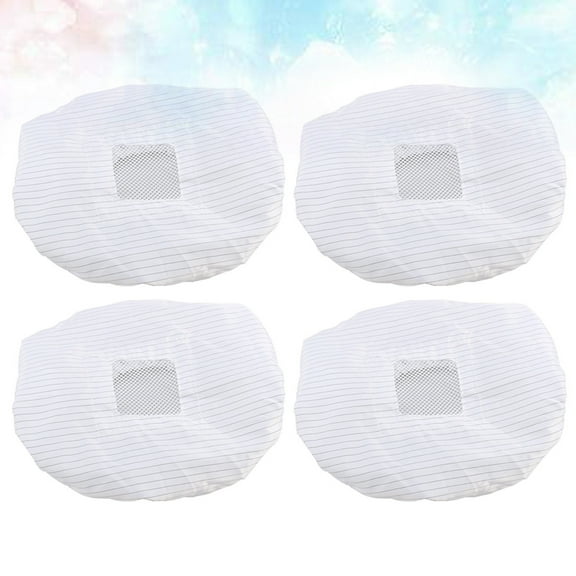 HEMOTON  4 Pcs Anti-static Chef Hat Culinary Hats Men and Women White