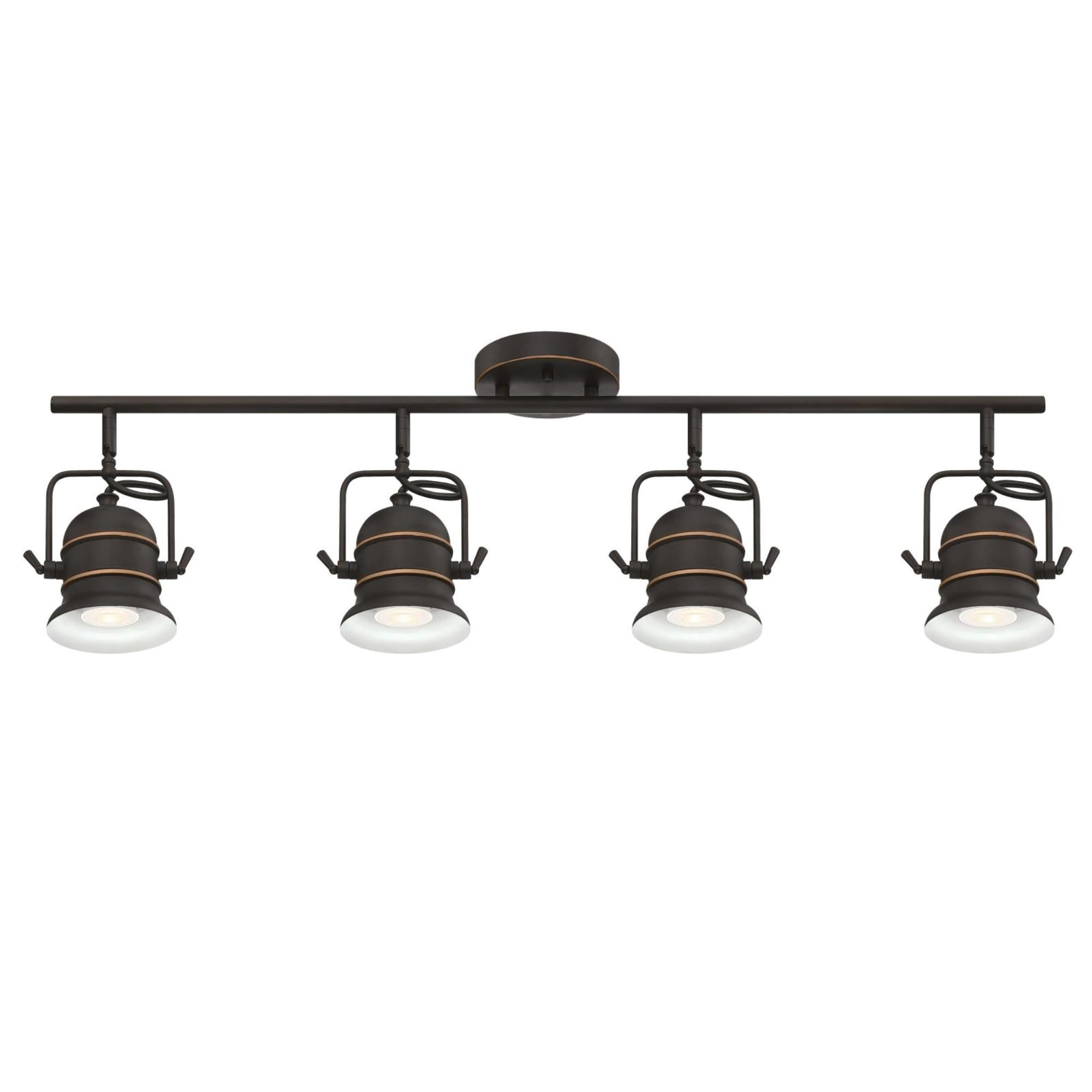 Westinghouse Westinghouse Lighting 6116800 Boswell Vintage-Style Four-Light Indoor Track Light Kit, Oil-Rubbed Bronze Finish with Highlights