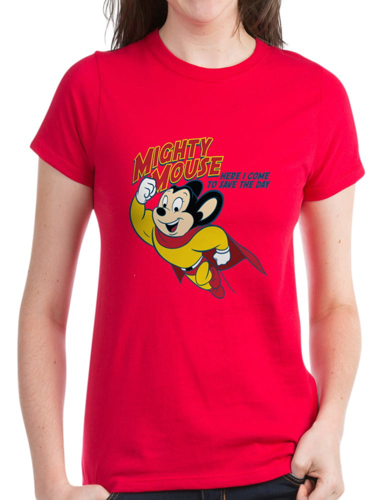 CafePress - Mighty Mouse T Shirt - Women's Dark T-Shirt - Walmart.com