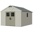 thumbnail image 5 of Patiowell 10x12ft Resin Storage Shed with Skylight & Lockable Door – Weatherproof, Spacious Outdoor Shed for Garden & Tools, 5 of 11