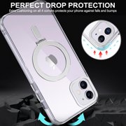for iPhone 11 Magnetic Case with Invisible Stand [Compatible with Magsafe], Full Body Protective Cover Slim Shockproof Phone Case for Apple iPhone 11 6.1, Black