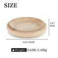 thumbnail image 4 of Hanobe  Wooden Dough Bowls Decorative Bowl for Ball Fillers Home Decor: Round  Key Bowl for Entryway Table 12.6”, 4 of 9