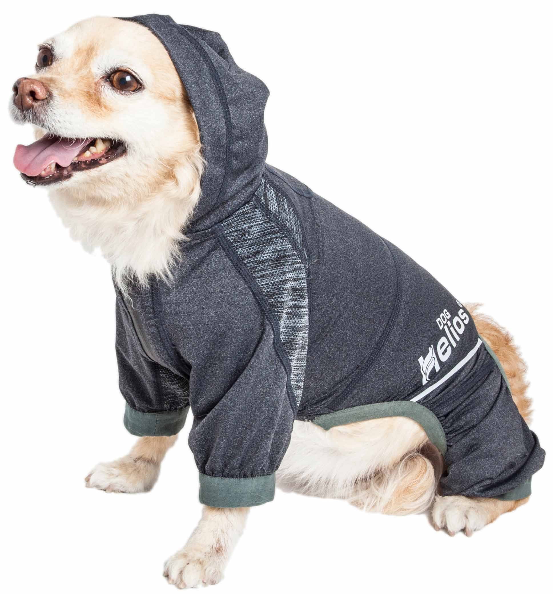 Dog Helios ® 'Namastail' Lightweight 4-Way Stretch Breathable Full Bodied Performance Yoga Dog Hoodie Tracksuit
