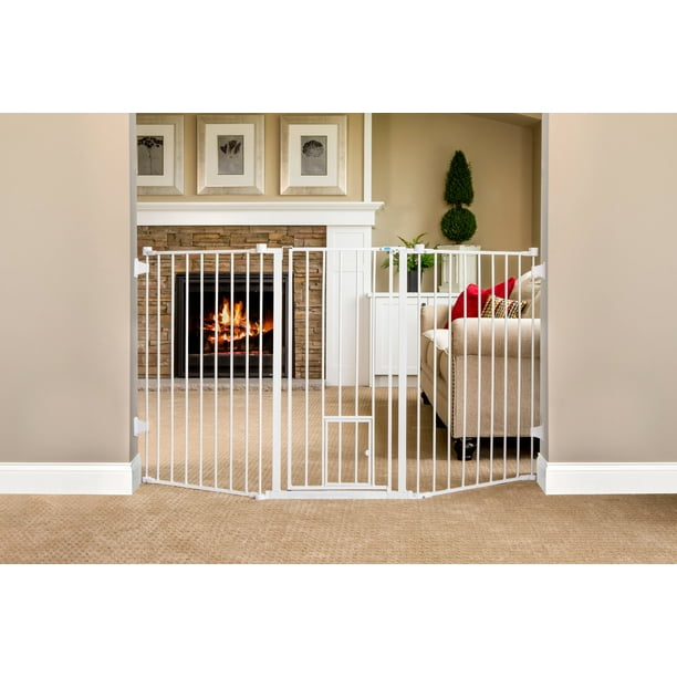 Carlson Extra Tall Flexi Pet Gate 38 H x 50 76 W White