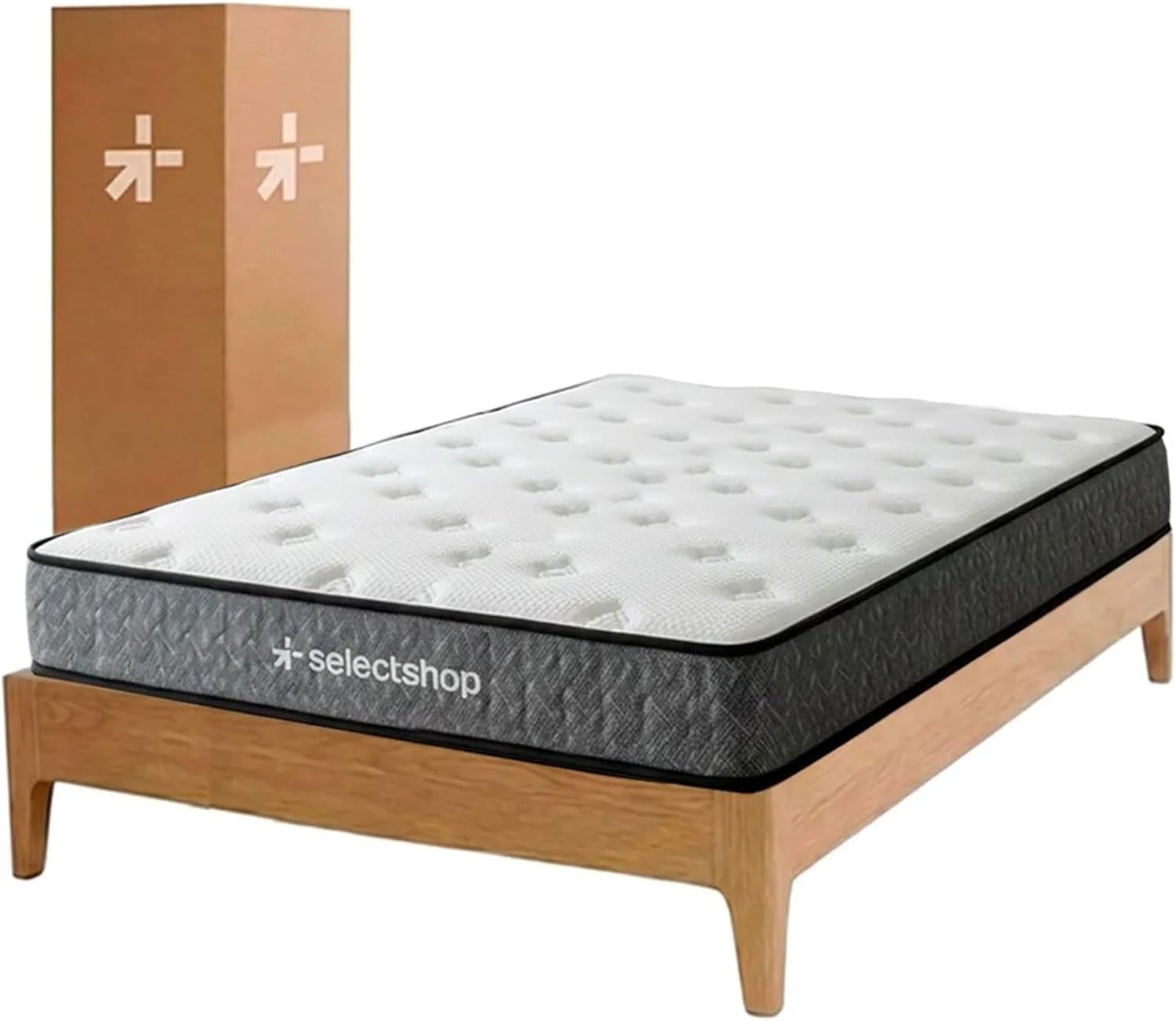 Colchón Matrimonial En Caja Esponja Foam De Alta Densidad Firmeza Media Suavidad Y Durabilidad Tecnología Híbrida Ortopédico