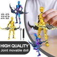 thumbnail image 1 of 2 Pcs T13 Action Figure Robot,Stikbot Toys with Weapon Accessories, Titan 13 Action Figure, T13 Multi-Jointed Movable Robot Fidget Toys for Boys, The Ideal Gift for Holidays (Multi-Color), 1 of 8