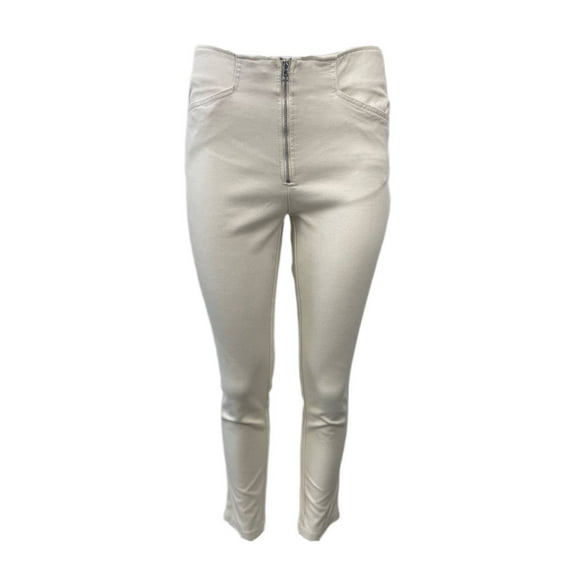 Mango Women's Lucia Front Zip Trousers, Beige, 6