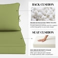 thumbnail image 6 of Snubbull Outdoor Deep Seat Cushion Set, 4 Pieces 24"x24"x5" Patio Furniture Replacement Cushions with Tie Straps, Waterproof Fade Resistant Removable Zipper Cover, Light Green, 6 of 7