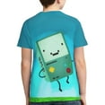 thumbnail image 2 of Adventure Time BMO Teen T-Shirt Crewneck Short Sleeve Double-Sided Print Summer Tee Shirts Top For Youth Boys Girls Children Small, 2 of 7