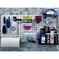 thumbnail image 5 of Triton Products® LB18-CK (2) 18 In. W x 36 In. H x 9/16 In. D White Steel Pegboards/28 Hooks/2 Bins, 5 of 8
