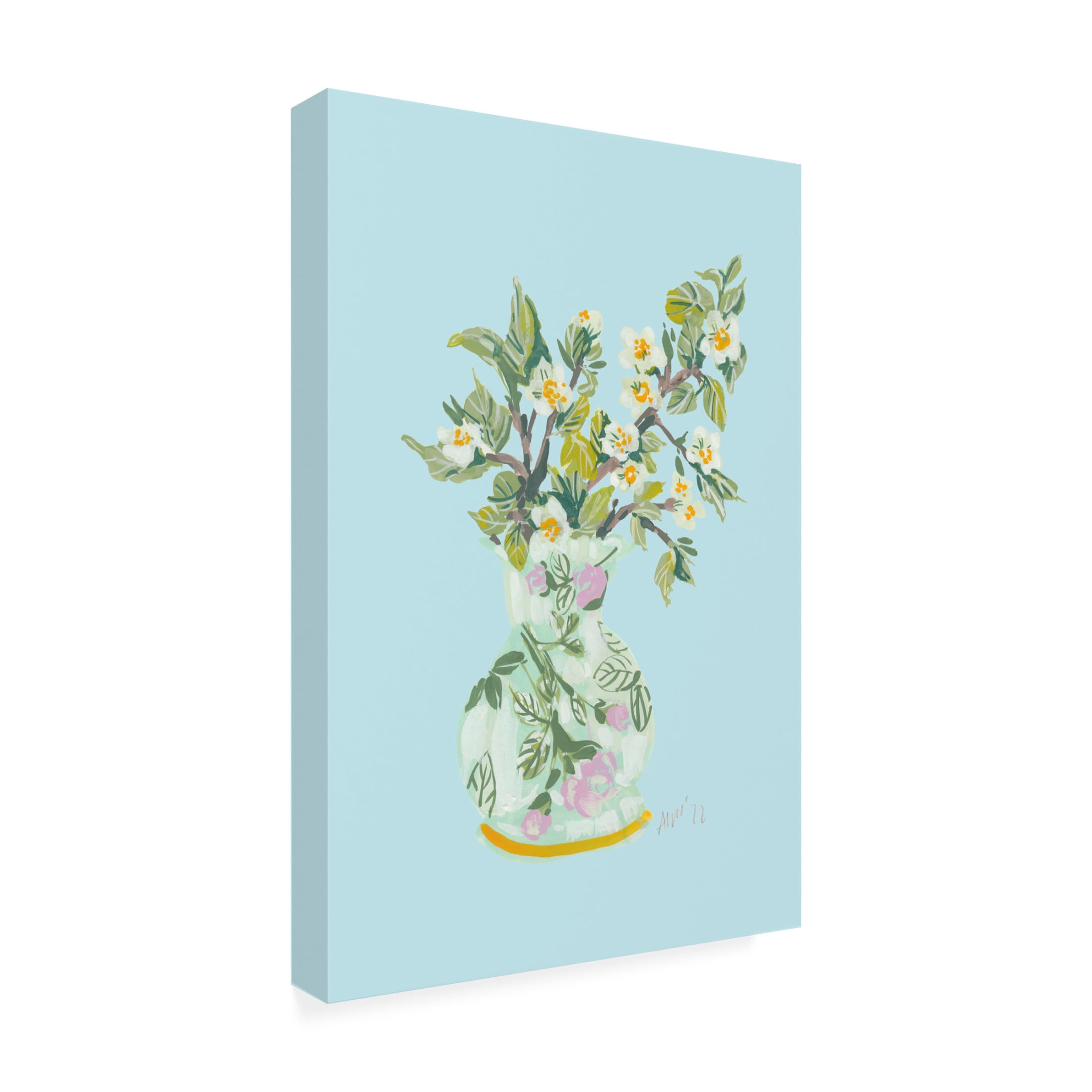 Trademark Fine Art Ania Zwara  Apple Blossom In Vase Canvas Wall Art