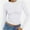 White, variant on Women's Inbarely Soft Long Sleeve Tops Crew Neck Slim Fit Basic Casual Going Out Tees Shirts