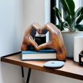thumbnail image 3 of Opvise Love Heart Hand Figurine Heart-shaped Gesture Resin Sculpture Statue Sculpture Home Office Desktop Decoration Ornament Christmas Gift, 3 of 7