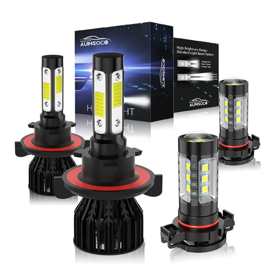 For Jeep Patriot 2010 2011 2012 2013 2014 2015 2016 2017 LED Headlight H13 H16 Kit Super Bright Bulbs, Cool White High Power Lamps, High Low Beam   Fog Light, 40W 4000LM 6000K, Easy Install