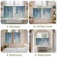 thumbnail image 6 of Green Botanical Tier Curtains, Watercolor Spring Floral Oil Painting Elegant Light Filtering Kitchen Curtains, 2Pcs Rod Pocket Half Window Treatments Panels for Sink Cafe Cabinet Basement 27.5x45In, 6 of 9