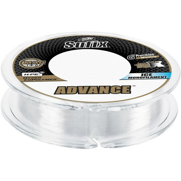 Sufix Ligne de Pêche Monofilament Glace Avancée 100 Yards - Test de 2 lb. - Transparent