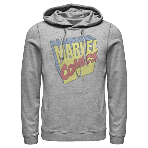 Men's Marvel Classic Distressed Comics Logo Pull Over Hoodie