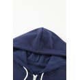 thumbnail image 3 of POGLIP Women's Dark Blue Zip-Up Pocket Drawstring Hoodie Jacket, 3 of 6