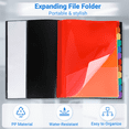 thumbnail image 4 of Troxlin Expanding File Folder 12 Pockets Accordion File Organizer with Colorful Tabs,Portable A4 Letter Size Paper Document Receipt Organizer for Office Home,Black, 4 of 7