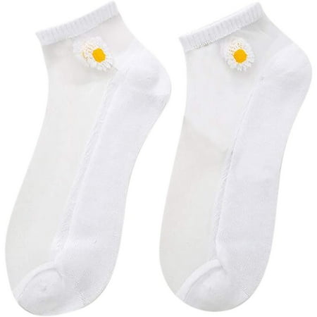 

TAIAOJING Women Mesh Little Cute Short Daisy 10PC Splice Casual Breathable Socks Socks Casual Socks