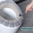 thumbnail image 3 of SPRING PARK 2Pcs Bathroom Toilet Seat Washable Soft Warmer Mat Cover Pad Cushion Cover Warm, 3 of 7