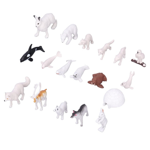 Figuras de Animales de Plástico BuyWeek 18 Piezas Animales del Ártico