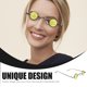 thumbnail image 5 of EeaseMX Gafas de sol con montura redonda pequeña, creativas, decorativas, para fiesta y playa, para hombres y mujeres (amarillas), 5 of 8