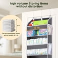 thumbnail image 3 of Torio Over the Door Storage Organizer, 15-Pocket Hanging Organizer for Kids Toys & Diapers, Heavy Duty with Clear Window, Grey, 3 of 7