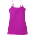 thumbnail image 2 of Women's & Juniors Camisole Built in BRA Adjustable Spaghetti Strap Long Tank Top - 2 Pack, 2 of 4