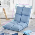 thumbnail image 3 of Silla de piso pequeña con respaldo para niños, sillón plegable con posición ajustable,, 3 of 3