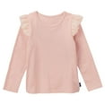 thumbnail image 2 of Xyant Girls' Fall Winter Shirts Cute Tops Kids Toddler Ruffle Fly Long Sleeve Crew Neck Casual Tees Little Girl Sweatshirt (Pink,6-8 Years), 2 of 5