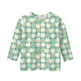 thumbnail image 3 of CCRFTGI Easter Shirts for Girls Size 6-7 3/4 Sleeve Cute Bunny Rabbit Easter Egg Print T-shirt for kids Girls Fashion for kids Crewneck Tshirts Soft Fall Spring Outfit Light Green 12-13 Years, 3 of 4