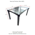 thumbnail image 4 of Eugene 59" Rectangular Dining Table, Cappuccino Wood & Beveled Glass, 4 of 9
