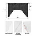 thumbnail image 6 of Black Burlap Texture Kitchen Curtains Swag Valance for Windows/Bathroom/Cafe, Farmhouse Vintage Black Rod Pocket Drape Panel Swag Curtains Valance for Bedroom/Living Room 56"x36", 6 of 6
