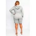 thumbnail image 2 of Women Plus Long Sleeve Midi Romper With Hoodie, 2 of 5