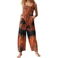 thumbnail image 2 of Womens Fall Fashion Jumpsuit Spooky Season Casual Overalls Wide Leg Pants with Pockets, Halloween Trick or Treat Party Costume 3XL, 2 of 7