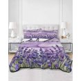 thumbnail image 3 of Lavender Farmhouse Twin XL Size Down Alternative Comforter, Lightweight Comforter Quilt Bedding Set with Pillow Shams Purple Wooden Grain All Seasons Bed Comforter Duvet Insert 68"x98", 3 of 7