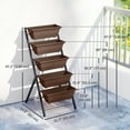 thumbnail image 3 of Outsunny 5-Tier Raised Garden Bed with Leaking Holes for Outdoor, Brown, 3 of 10