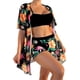 thumbnail image 1 of Traje de baño de 3 piezas para mujer, traje de baño tropical con pantalones cortos y cubierta Varios colores G Varios colores G Xishao ropa, 1 of 2