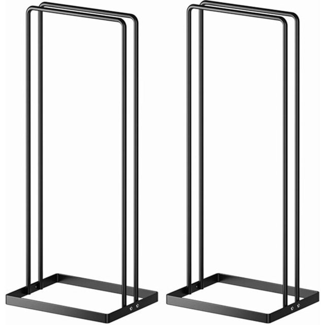 Paquete de 2 apiladores de perchas, organizador de portaperchas para armario, lavadero, organizador de perchas para perchas de metal